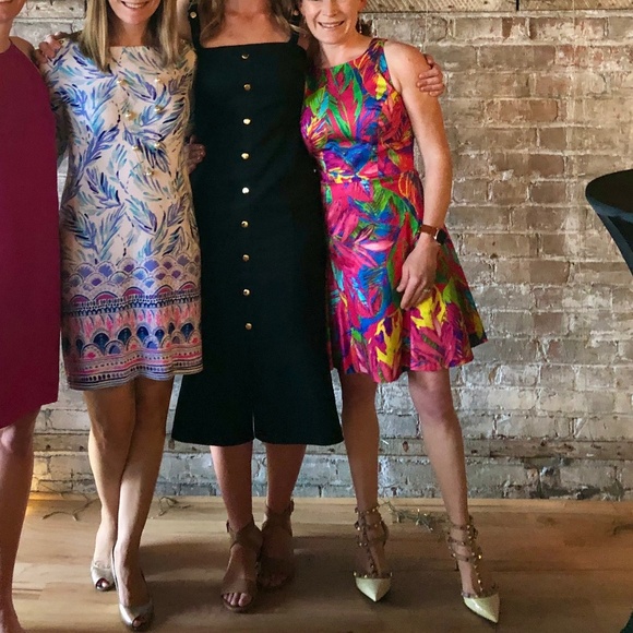 Milly Tropical Abstract Print Party Dress - Picture 5 of 6